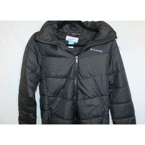 NEW COLUMBIA VILLAGE PARK INSULATED FAUX FUR TRIM HOOD BLACK JACKET SIZE XS - Picture 2 of 7